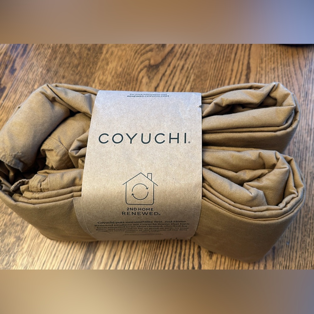 Coyuchi 2nd Home Renewed Organic Crinkled Percale Duvet Cover - Full/Queen